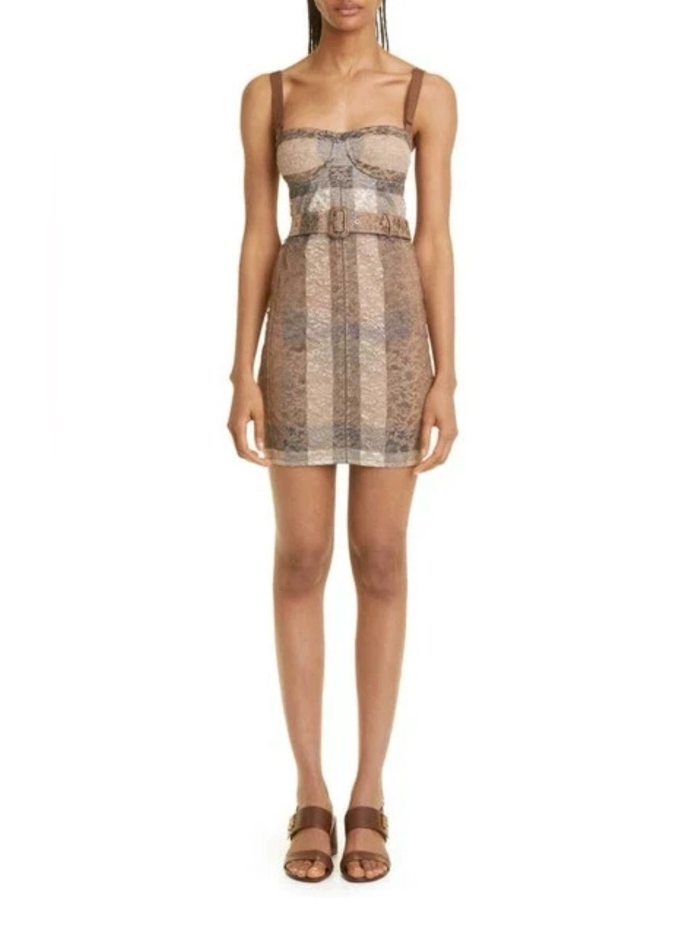 Burberry check lace dress